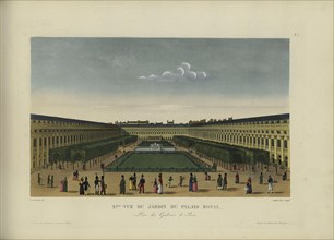 Vue du jardin du Palais-Royal, prise des galeries de bois, 1817-1824. Creator: Courvoisier-Voisin, Henri (1757-1830).