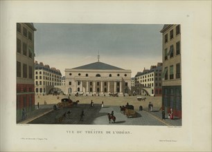 Vue du théâtre de l'Odéon, 1817-1824. Creator: Courvoisier-Voisin, Henri (1757-1830).