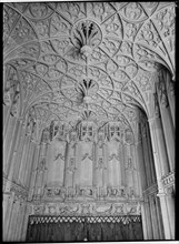 St Albans Cathedral, St Albans, Hertfordshire, July 1958. Creator: Margaret F Harker.