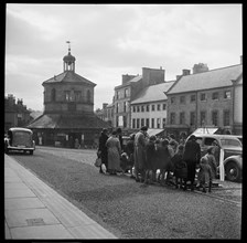 Market Place, Barnard Castle, County Durham, 1936. Creator: Marjory L Wight.