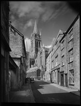 Truro Cathedral, High Cross, Truro, Cornwall, 1945-1960. Creator: Margaret F Harker.