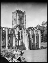 Fountains Abbey, Harrogate, North Yorkshire, 1920-1945. Creator: Marjory L Wight.