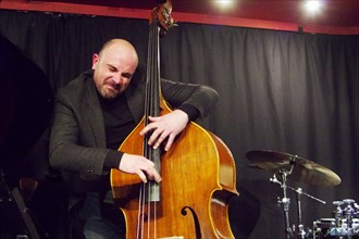 Mirko Scarcia, David Angol Quartet, Verdict Jazz Club, Brighton, East Sussex, 17 Feb 2023. Creator: Brian O'Connor.