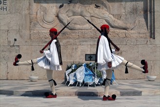 Parliament and Changing of the Guard, Athens, Greece, 2003. Creator: Ethel Davies.