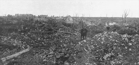 'Les succès Britanniques, entre Arras et Lens; A travers la champ de bataille: l'emplacement...1917. Creator: Unknown.