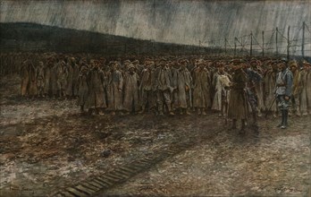 'L'offensive Francaise d'avril-mai 1917; Arrivee de prisonniers allemands,le 17 avril 1917..., 1917. Creator: Francois Flameng.