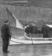 'La Mission Joffre-Viviani en Amerique; Sur la vedette de l'amiral Le Bris conduisant le...1917. Creator: Unknown.