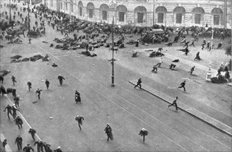 'Les Emeutes de juillet 1917 a Petrograd; Un episode de la Guerre de Rues, le 17 juillet', 1917. Creator: Viktor Bulla.