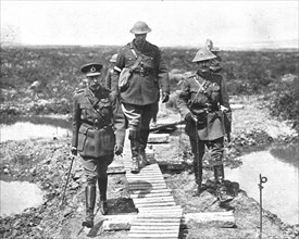 Capture of Messines Ridge; King George V, with Canadian General Currie... 1917 Creator: Unknown.