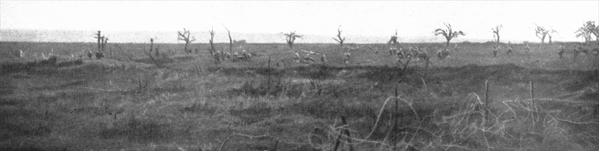 The Battle of La Malmaison; Dawn on October 23: sending of an assault wave..., 1917. Creator: Unknown.