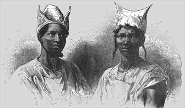 ''Bambaras and their Head-dresses; Journey from the Senegal to the Niger', 1875. Creator: Unknown.