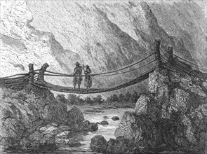 ''Bridge of Surco; A Ramble in Peru', 1875. Creator: Unknown.