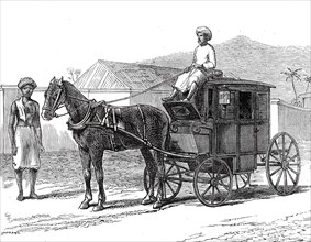 Hackney Carriage, Madras, 1876. Creator: Unknown.