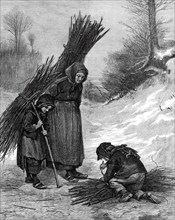 Gathering Wood by Edouard Frère, 1876.  Creator: Unknown.