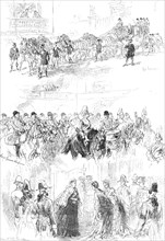 Sketches of the Royal Procession at the Opening of Parliament, 1876. Creator: Unknown.