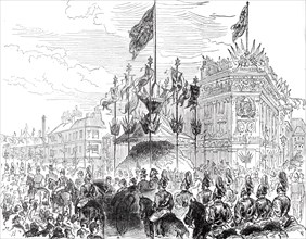 The Queen's Visit to the East End of London: Trophy in Whitechapel-Road, 1876. Creator: Unknown.