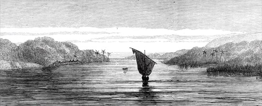 Sketches by Lieutenant Cameron in Central Africa...Lukuga Outlet of Lake Tanganyika...1876. Creator: Unknown.
