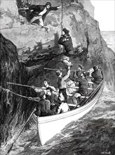 The Wreck of the Strathmore: taking the Survivors from the Island...1876. Creators: W. J. P., W. H. O..