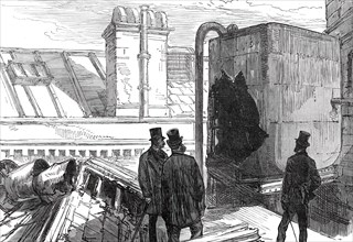 The Accident at St. George's Hospital: the Cistern on the Roof, 1876. Creator: Unknown.