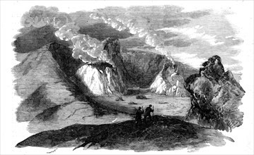 The Crater of Mount Etna in 1809 - from a sketch by Signor Gimmellaro, 1858. Creator: Unknown.