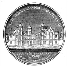 Medal Commemorative of the Opening of Aston Park and Hall by Her Majesty, 1858. Creator: Unknown.