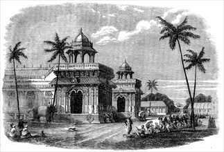 Palace of Tanjore - from a drawing by T.J. Rawlins, 1858. Creator: Unknown.