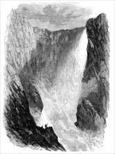 The Vöring Foss on the Hardanger Fjord, in Norway, 1858. Creator: Mason Jackson.