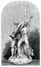 Prize Sculpture by Mr. Adams - "Orestes and Pylades carrying away the Statue of Diana..., 1858. Creator: Unknown.