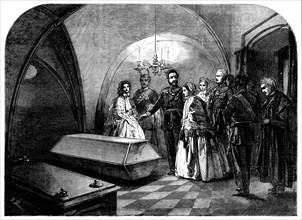Queen Victoria Visiting the Tomb of Frederick the Great, 1858. Creator: Unknown.
