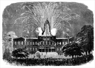 Celebration of the Laying of the Atlantic Telegraph Cable at New York - the Illumination..., 1858. Creator: Unknown.