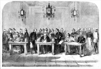 Signing of the Treaty between England and China at Tien-tsin on June 26, 1858, (1858). Creator: Unknown.