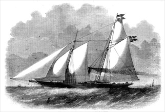The King of Denmark's New Steam-yacht the "Falkin", 1858. Creator: Unknown.