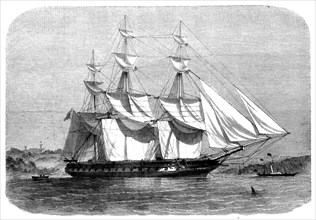 H.M.S. "Euryalus", the Vessel in which Prince Alfred takes his First Voyage to Sea, 1858. Creator: Smyth.