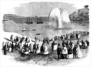 The Blowing Up of the Vanguard Rock at Plymouth on Friday, the 5th November, 1858. Creator: Unknown.