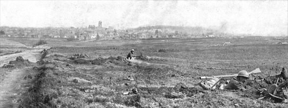 'Dans la Bataille; La defense a l'Est d'Amiens: lignes d'infanterie francaise devant Villers..., 191 Creator: Unknown.