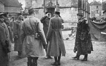 'L' "amalgame franco-americain"; rencontre du general Pershing et du general Micheler..., 1918. Creator: Unknown.