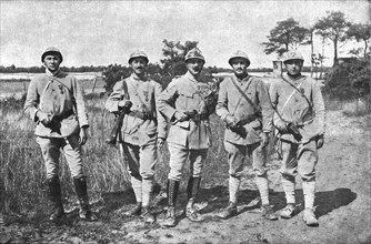 'La fin d'un Reve; Le lieutenant Balestier, le sergent Lejeune, les caporaux Hoquet et..., 1918. Creator: Unknown.