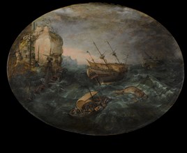 Shipwreck off a Rocky Coast, 1614. Creator: Adam Willaerts.