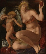 Venus and Amor, 1605-1610. Creator: Jacques de Gheyn II.