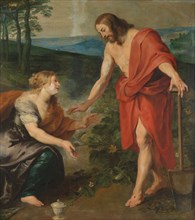 Christ Appearing to Mary Magdalen as a Gardener (Noli me Tangere), c.1615-1618. Creator: Workshop of Peter Paul Rubens.