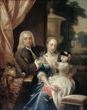 Isaac Parker (1702-1755), his Wife Justina Johanna Ramskrammer (1702-1798) and their Son Willem Alex Creator: Philip Van Dijk.
