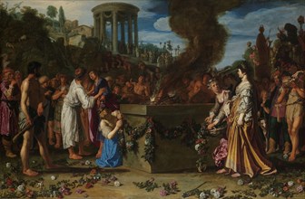 Orestes and Pylades Disputing at the Altar, 1614. Creator: Pieter Lastman.