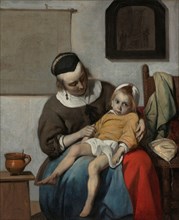 The Sick Child, c.1664-c.1666. Creator: Gabriel Metsu.