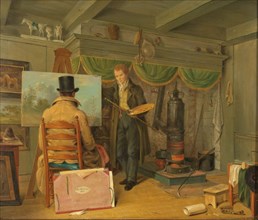 The Artist at his Studio, 1820. Creator: Anthony Oberman.