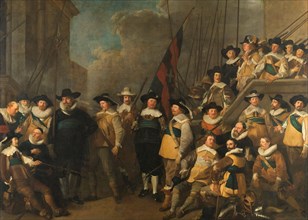 Officers and other Civic Guardsmen of the V District in Amsterdam under the command of Captain Corne Creator: Jacob Adriaensz. Backer.