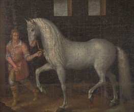 Spanish Warhorse, 1603. Creator: Jacques de Gheyn II.