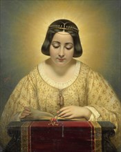 Countess de Pagès, née de Cornellan, as St Catherine, 1820-1850. Creator: Joseph-Desire Court.
