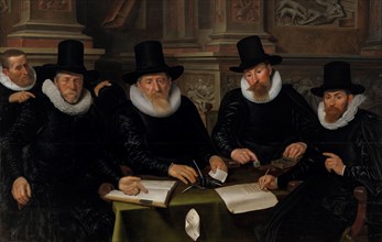 Four Regents and the ‘House Father’ of the Amsterdam Lepers’ Asylum, 1624. Creator: Werner Jacobsz. van den Valckert.
