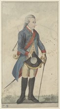 Man with sword and blue jacket (Lodewijk Ernst Hertog from Brunswijk Wolffenbüttel?), 1700-1800. Creator: Anon.