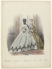 Paris fashions, dresses by Gagelin ..., 1887.  Creator: Anon.